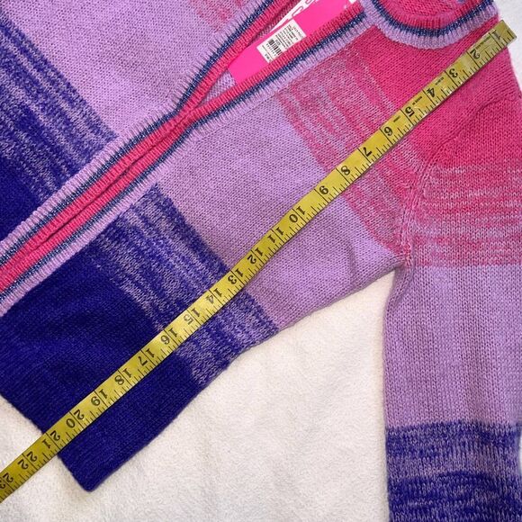 Lilly Pulitzer Purple/Pink Striped Scoop Neck Wool Blend Cardigan NWT-XS - Picture 8 of 13